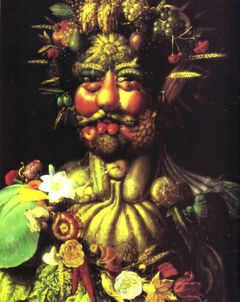 Peinture, toile d'Arcimboldo, portrait de Rodolphe II