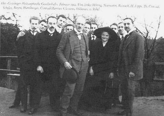 Photo, le groupe de G&ouml;ttingen autour de Husserl