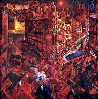 Georges Grosz, La Ville, bruit, fureur rouge