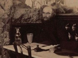 Verlaine au caf&eacute;, photographi&eacute; par Dornac