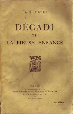 Paul Cazin, D&eacute;cadi, couverture de l'ouvrage