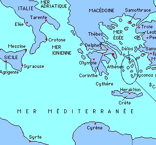 Carte, Italie et Gr&egrave;ce antiques