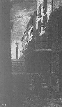 Rue de la Vieille Lanterne, gravure d'&eacute;poque