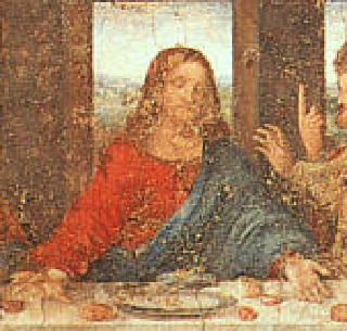 Vinci, La C&egrae;ne, cadrage sur le Christ, plan moyen