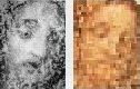 Deux &eacute;tats du visage du Christ, avant et apr&egrave;s la restauration de 1980