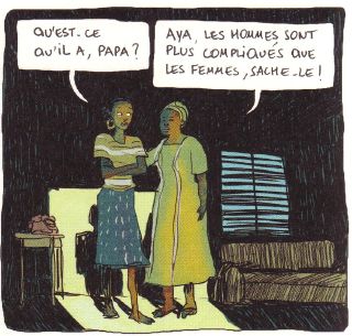 A la maison. Aya questionne sa m&egrave;