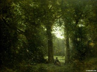 Clairi&egrave;re, silhouette assise