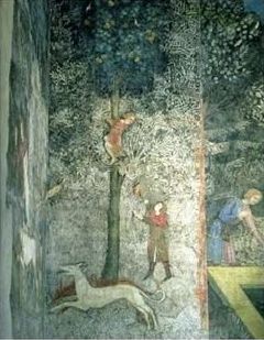 For&ecirc;t peinte sur les murs