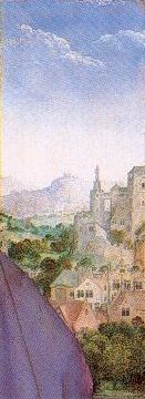 Villages sur les collines, ciel, nuages