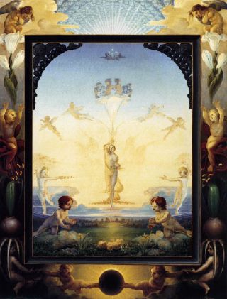 cadre d'angelots autour d'une V&eacute;nus