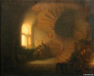 Rembrandt, Le philosophe en m&eacute;ditation